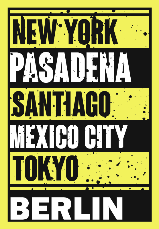 Poster zitat mit städten textüberlagerung - TenStickers