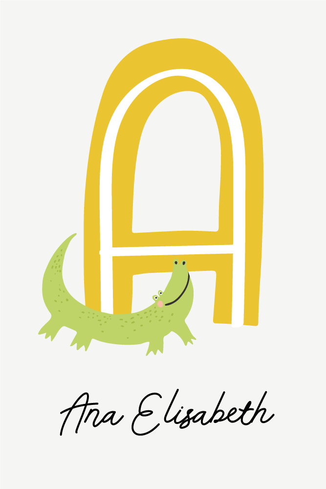 Poster teenagerzimmer ein krokodil begleiter - TenStickers