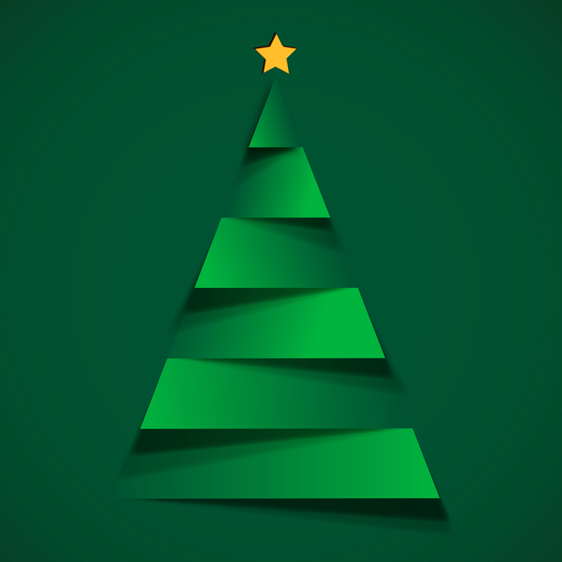 Poster weihnachten moderner weihnachtsbaum - TenStickers
