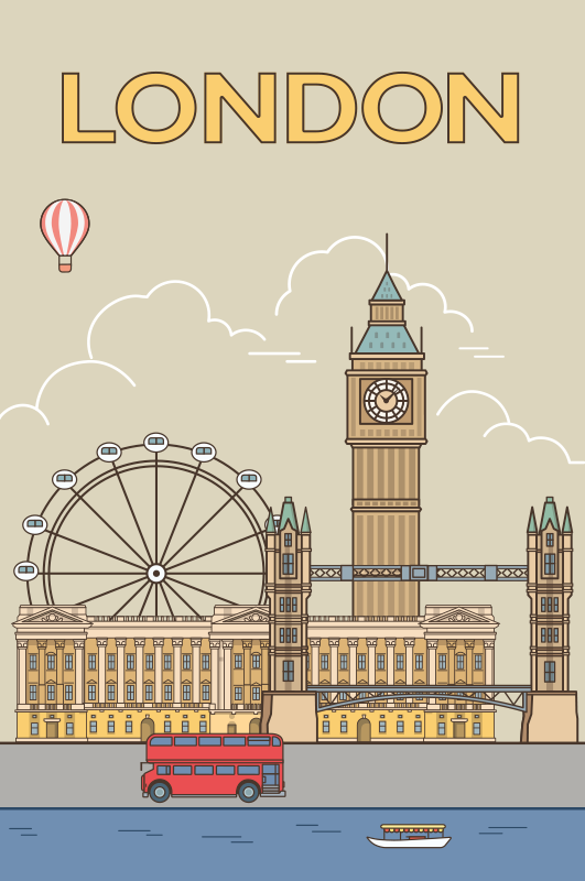 Poster länder und städte london - TenStickers