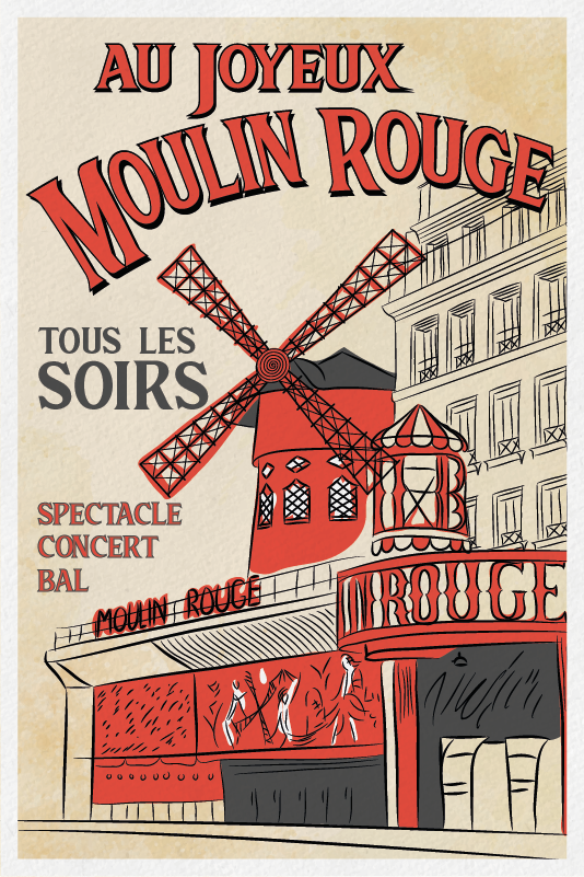 Poster länder und städte le moulin rouge - TenStickers