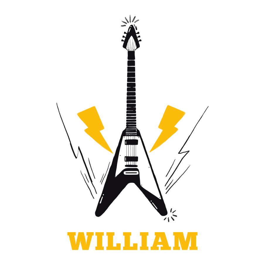 Personalisierte poster e-gitarre inspiration - TenStickers