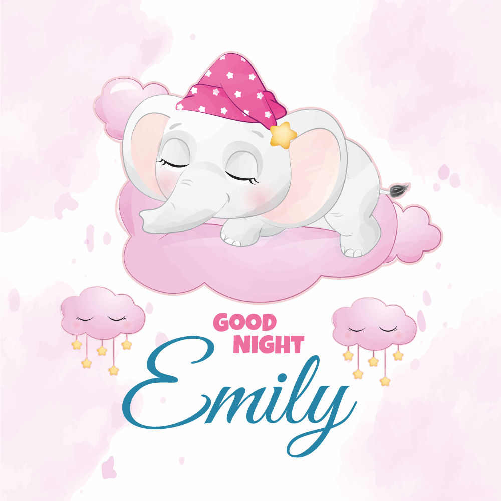 Personalisierte poster süße träume elefant - TenStickers