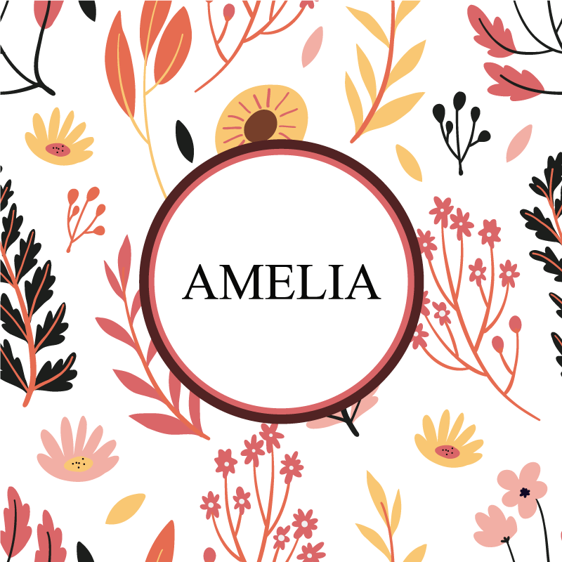 Personalisierte poster mit floralem design - TenStickers
