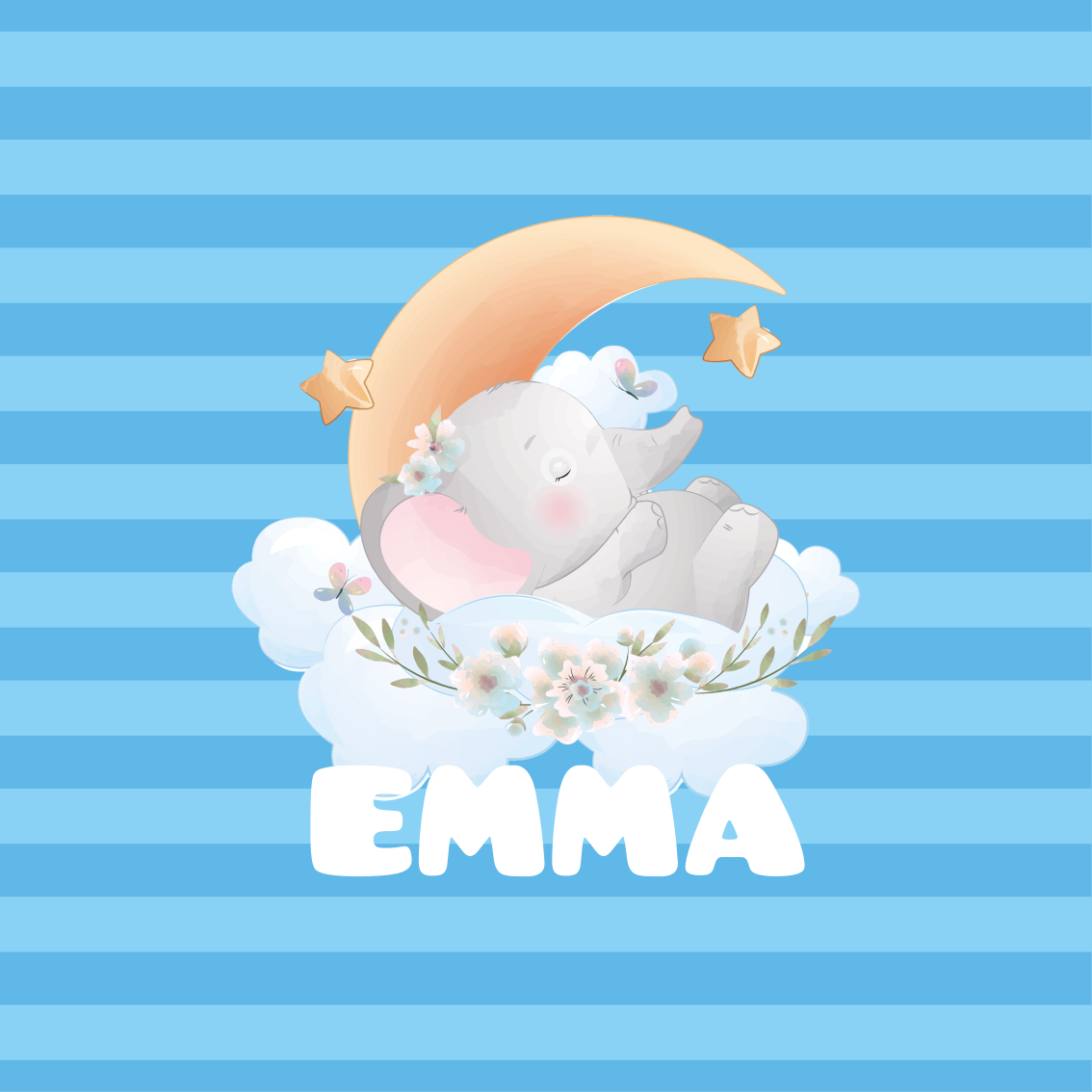 Personalisierte poster elefantenträume - TenStickers