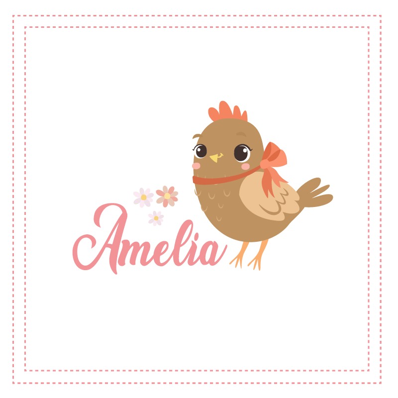 Personalisierte poster süßer vogelcharakter - TenStickers