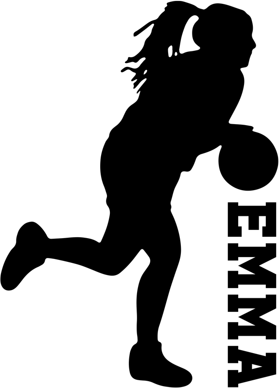 Poster basketball spielerin mit namen - TenStickers