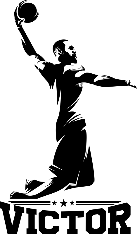 Poster basketball spieler mit namen - TenStickers