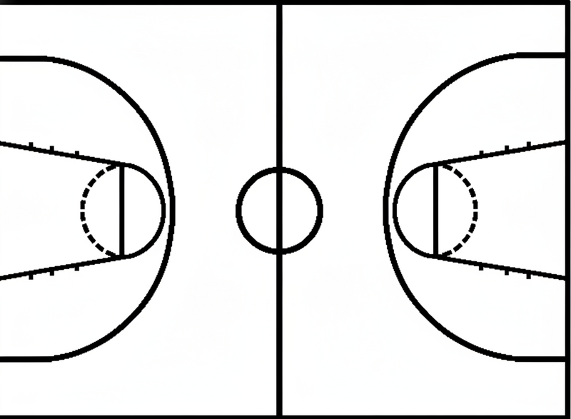 Poster basketball dekoratives vinyl basketballfeld - TenStickers