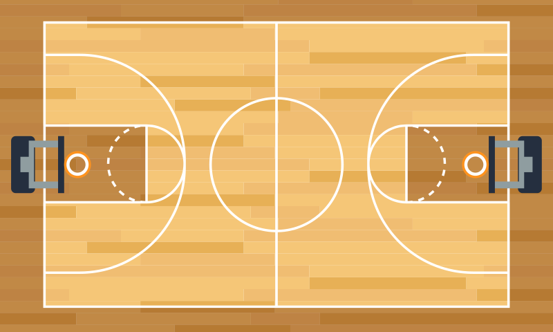 Poster basketball jugend-vinylteppich basketballplatz - TenStickers