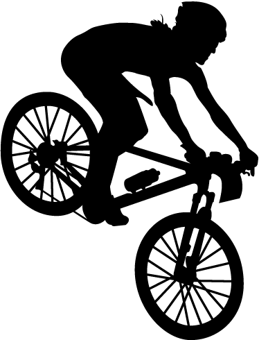 Poster kreise mountainbike silhouette wanddeko - TenStickers
