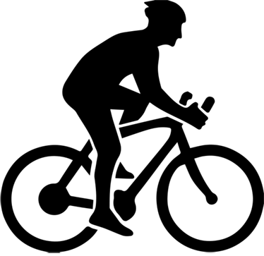 Poster kreise radfahrer auf der straße - TenStickers