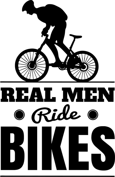 Poster kreise echte männer fahren fahrrad - TenStickers