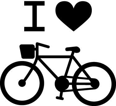 Poster kreise dekoratives vinyl ich liebe fahrräder - TenStickers