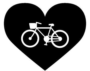 Poster kreise aufkleber ich liebe fahrräder - TenStickers