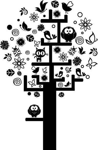 Poster baum dekoratives wandtattoo dichter baum - TenStickers