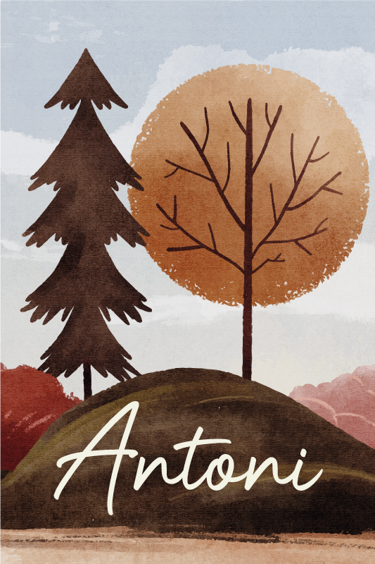 Poster baum skandinavische birken - TenStickers