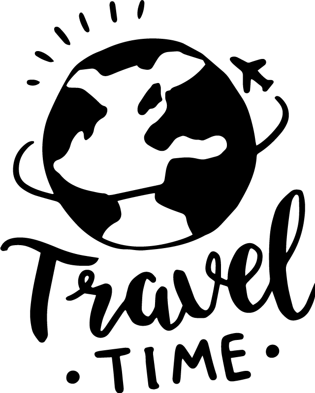 Poster weltkarte vinilo reise um die welt - TenStickers