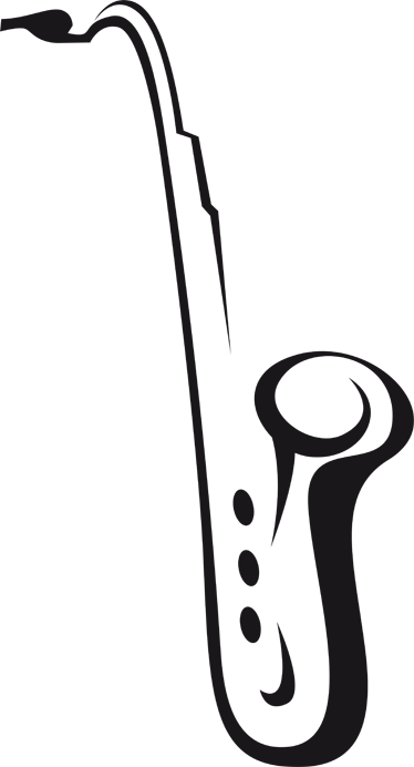 Musik poster saxophon dekorationsaufkleber - TenStickers