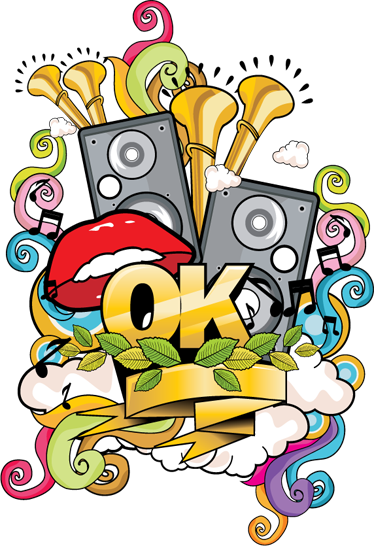 Musik poster dekoratives graffiti vinyl - TenStickers
