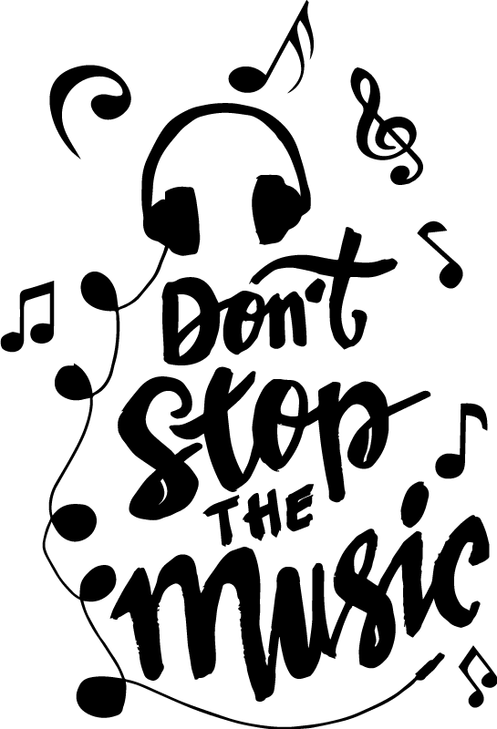 Musik poster mit musiktext aus noten - TenStickers