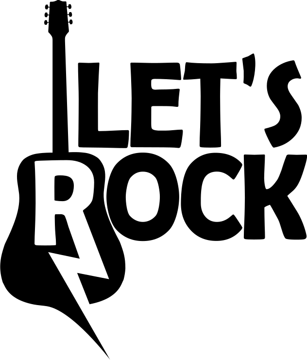 Musik poster rockgitarre und text - TenStickers