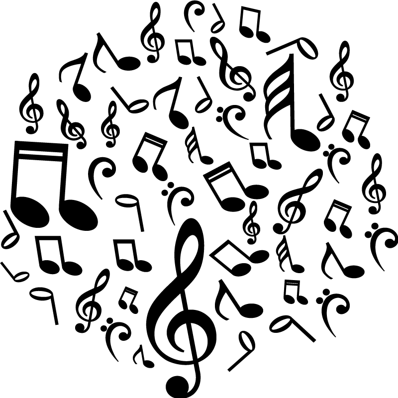 Musik poster mit vinyl noten für echte musikliebhaber - TenStickers