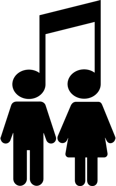 Musik poster mit vinylnoten-icons - TenStickers