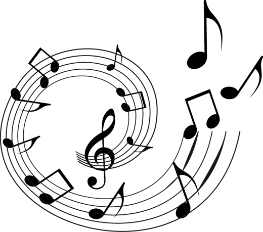 Musik poster dekoratives notenblatt spiraldesign - TenStickers