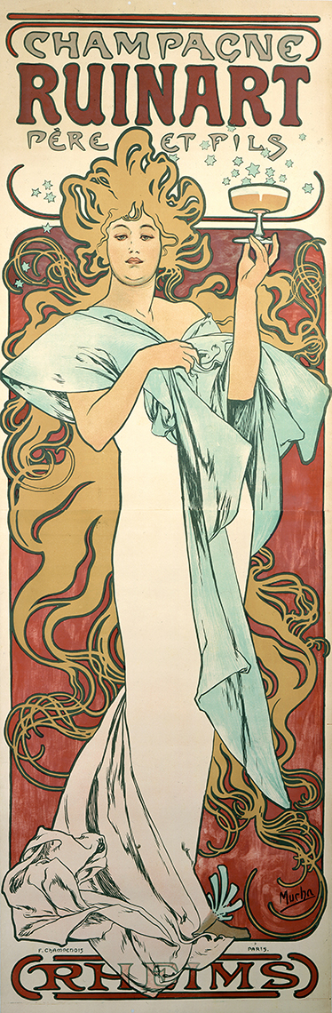 Vintage poster póster adhesivo ruinart champagner - TenStickers