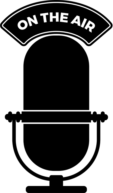 Vintage poster dekoratives vinyl radio on air - TenStickers