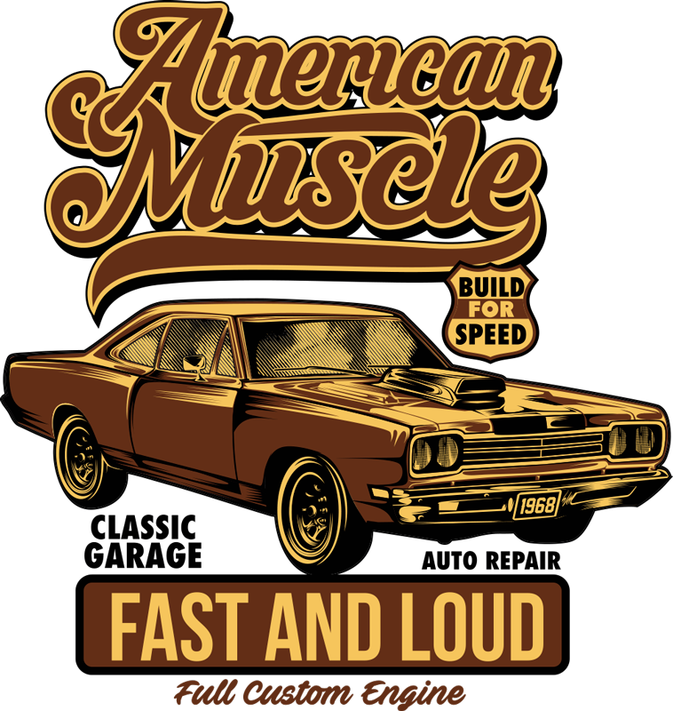 Vintage poster amerikanischer klassiker als wanddeko - TenStickers