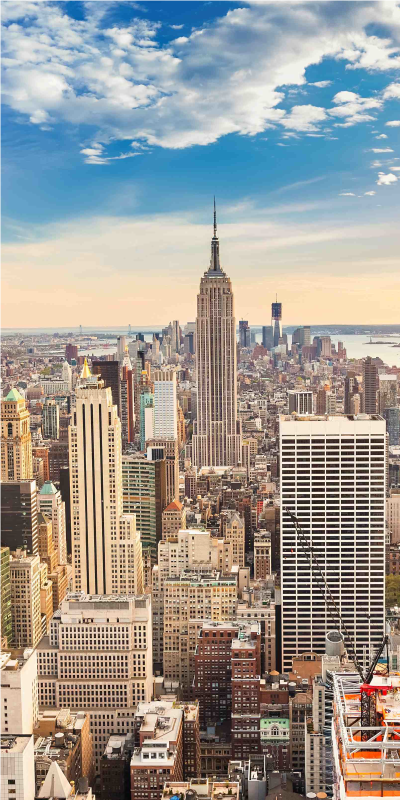 Poster landschaft vinyle für tür skyline new york - TenStickers