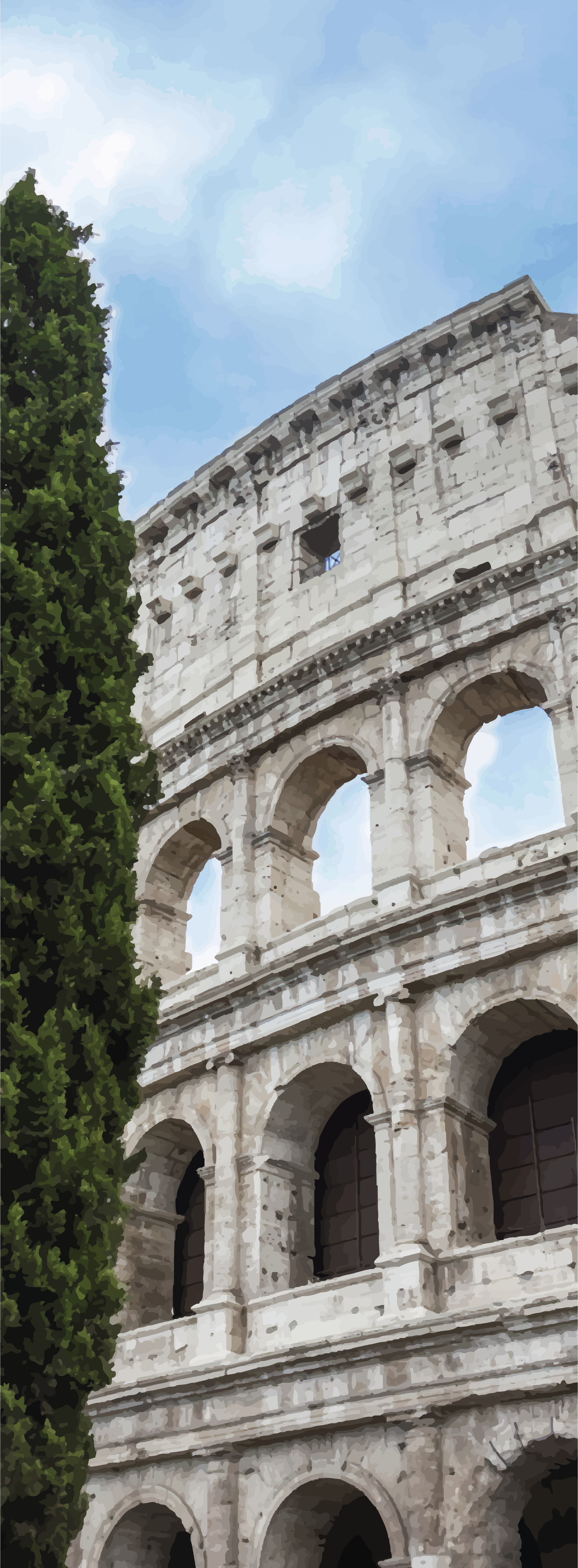 Poster landschaft roma coliseo - TenStickers
