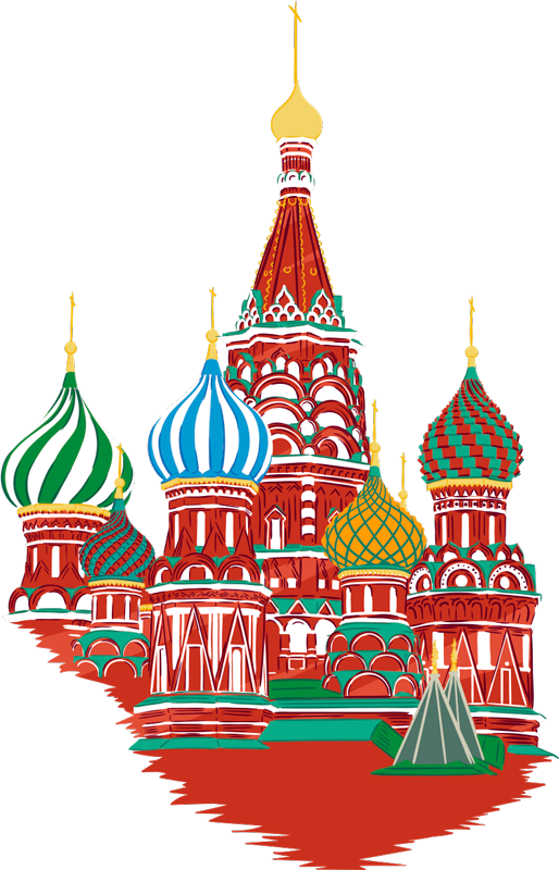 Poster landschaft russische kathedrale - TenStickers