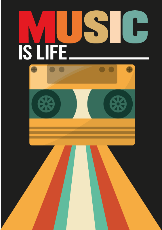Musik poster mit musikzitat - TenStickers
