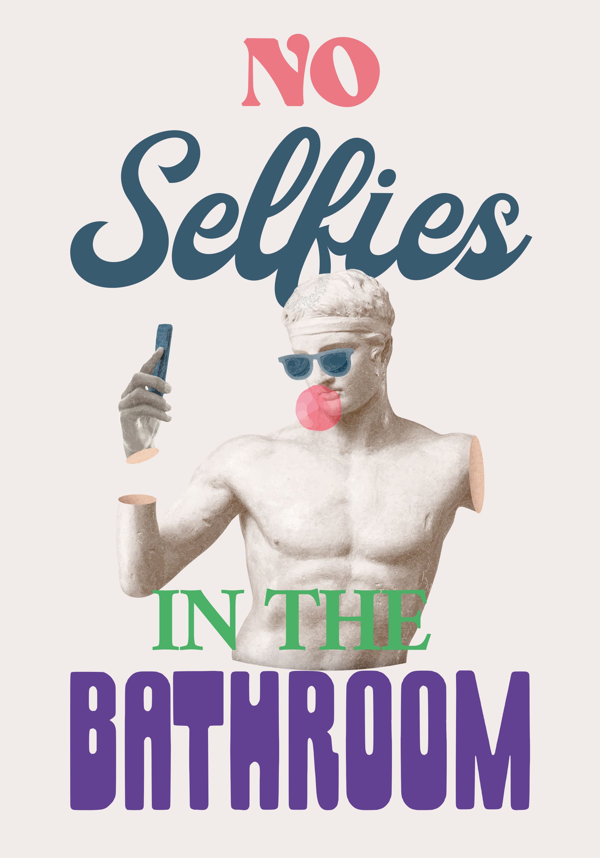 Poster zitat keine selfies - TenStickers