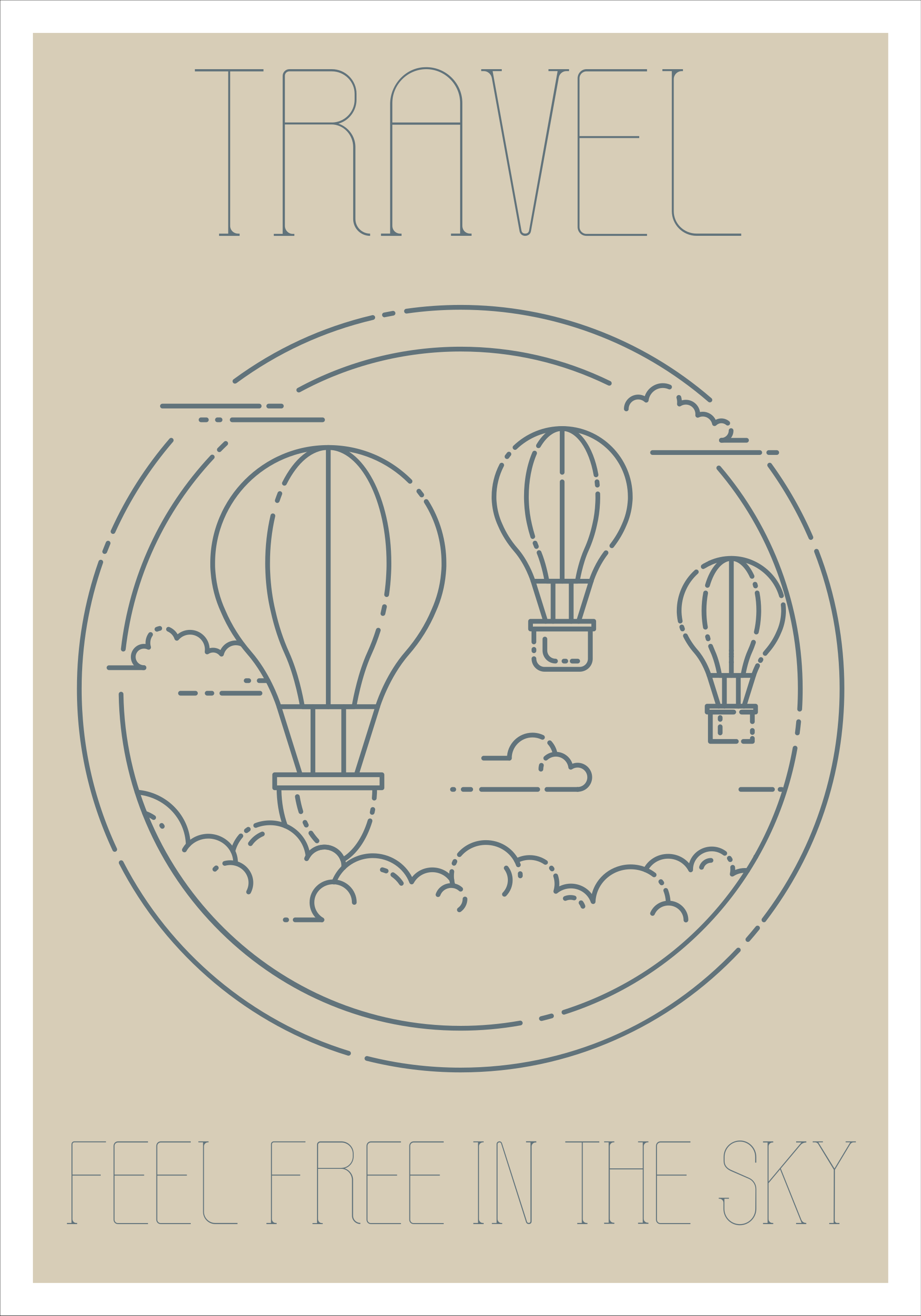 Poster zitat minimalistischer luftballon - TenStickers