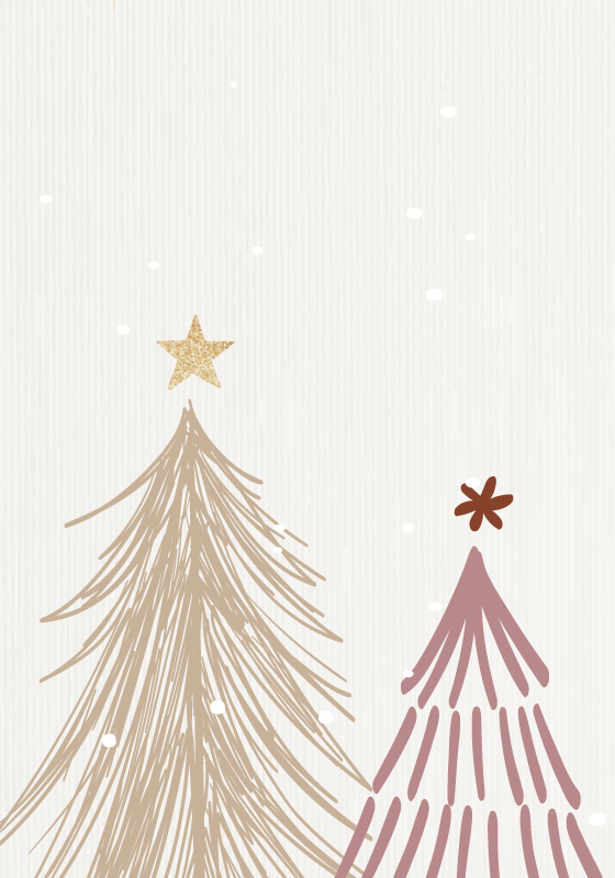 Poster weihnachten minimalistischer weihnachtsbaum - TenStickers