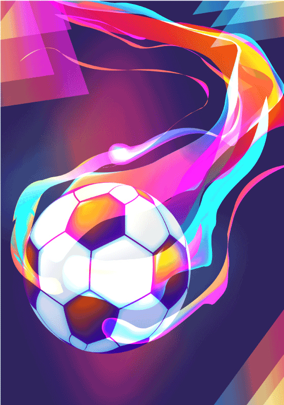 Poster fußball voetbal kunstdruck für fans - TenStickers