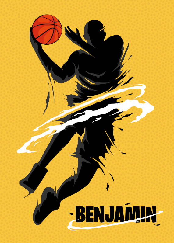 Poster basketball kunstwerk für basketballliebhaber - TenStickers