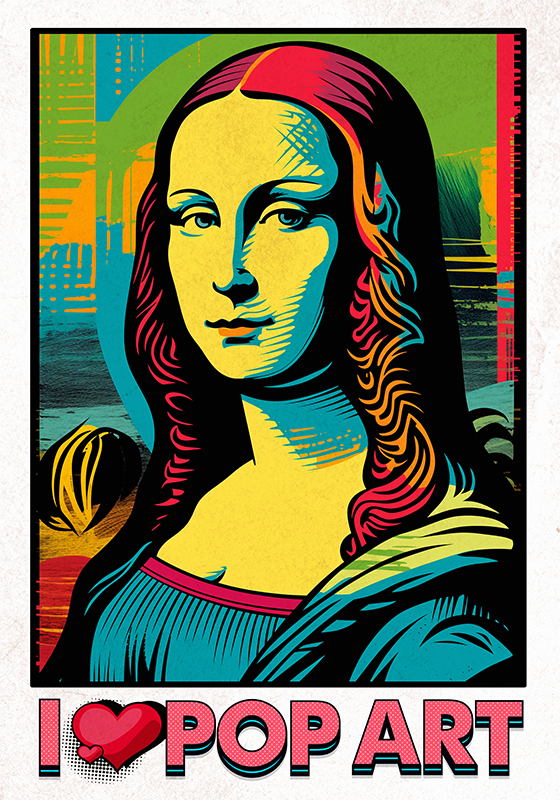Kunstdrucke farbenfrohe gioconda - TenStickers