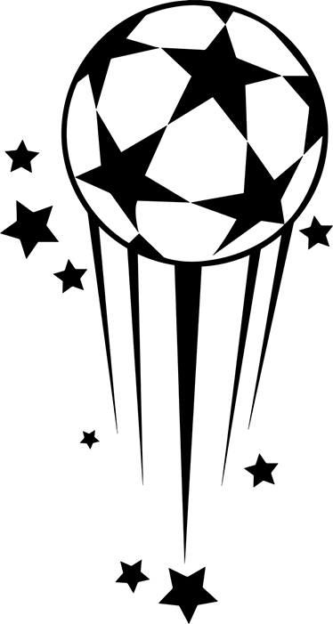 Poster fußball wandaufkleber ball sterne - TenStickers