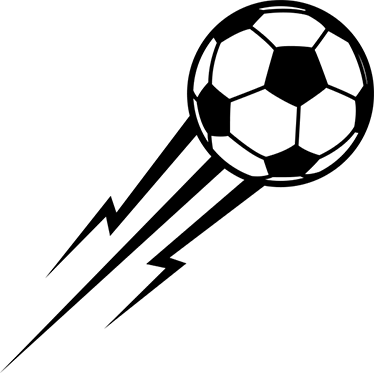 Poster fußball dekoratives vinylball wie der blitz - TenStickers
