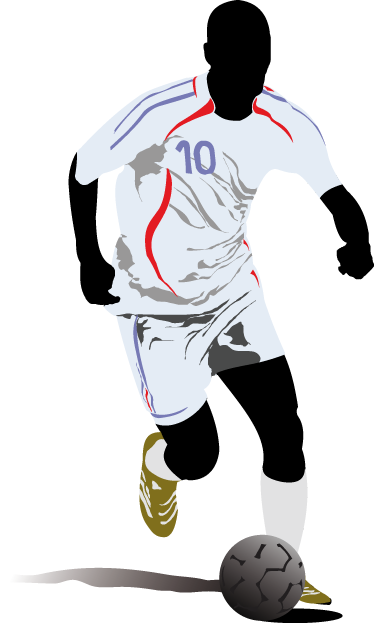 Poster fußball dekoratives wandbild spieler in aktion - TenStickers