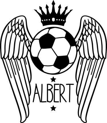 Poster fußball personalisierbares flügelball-vinyl - TenStickers