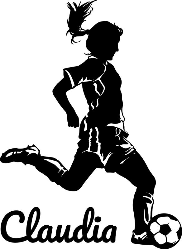 Poster fußball spielerin mit namen - TenStickers