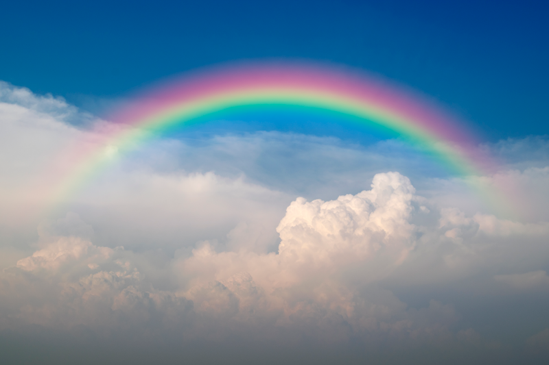 Regenbogen-wolke-scape-poster - TenStickers