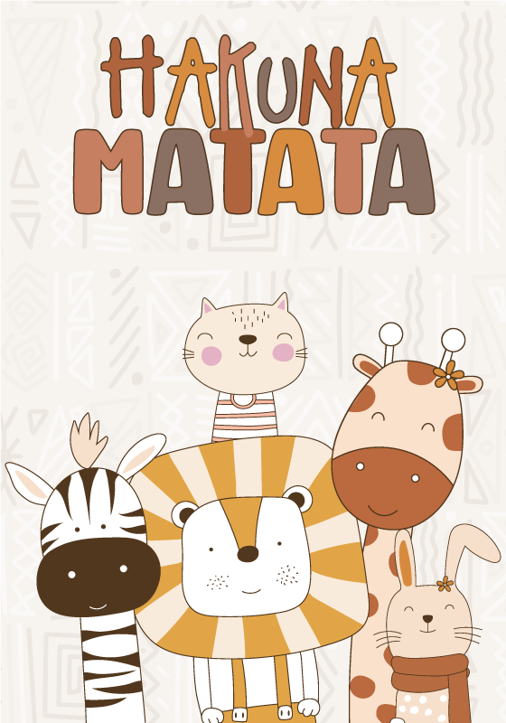 Poster Kinderzimmer hakuna matata - TenStickers