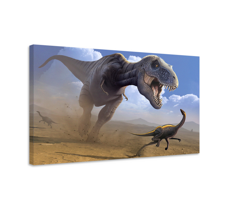 Dinosaurier Wandbild t-rex-jagd - TenStickers